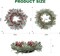 Artificial Christmas Wreath 20 Inch Christmas Wreaths for Front Door Winter Wreath with Red Holly Berries Pine Cones for Front Doors Xmas Winter Holiday Indoor and Outdoor